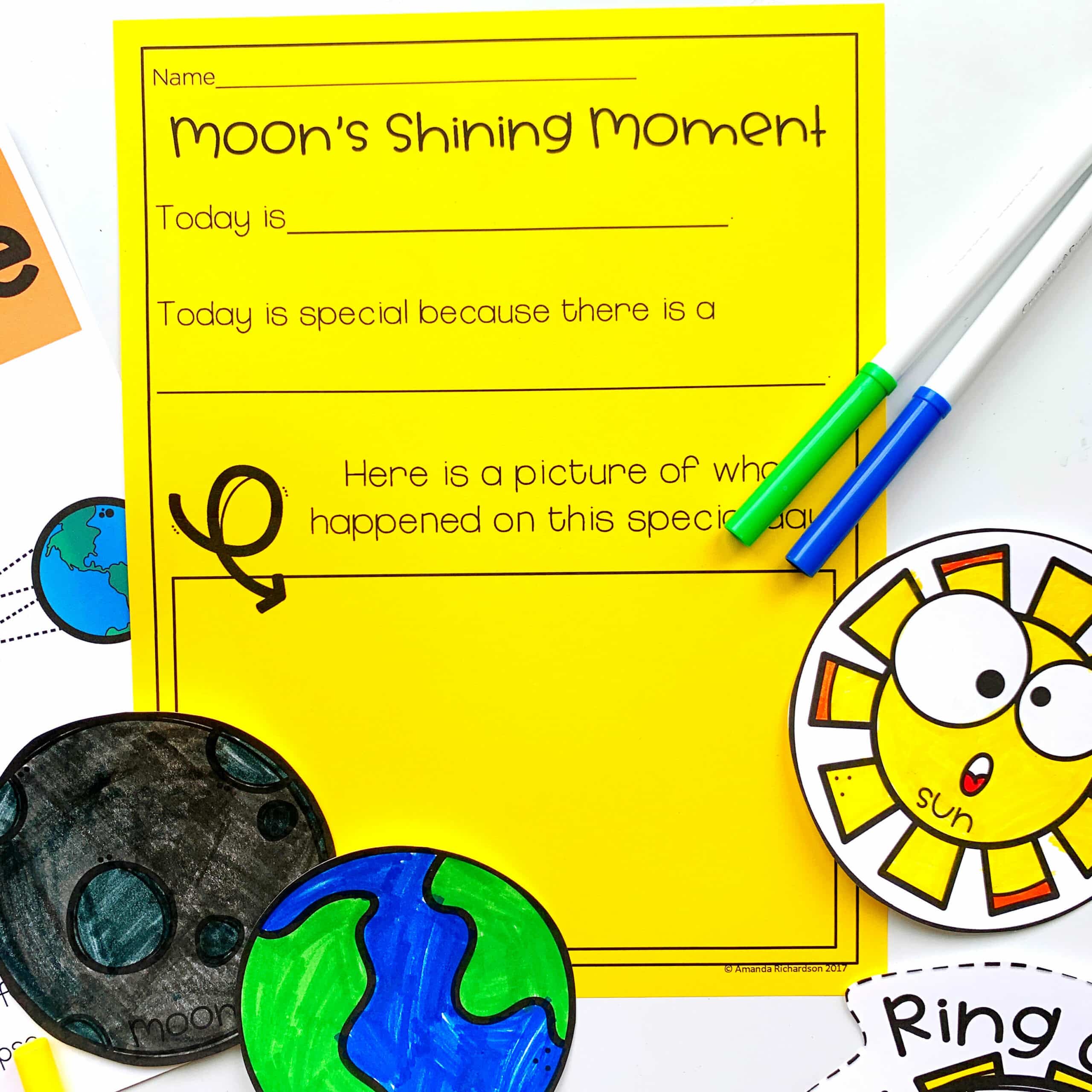 Solar Eclipse Activities for Kids: Writing Page