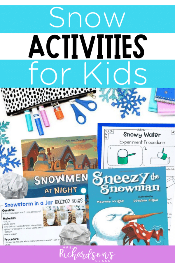 Snow Learning Activity Fun Must-Do Low Prep Snow Activities for Kids in the Classroom - Mrs ...