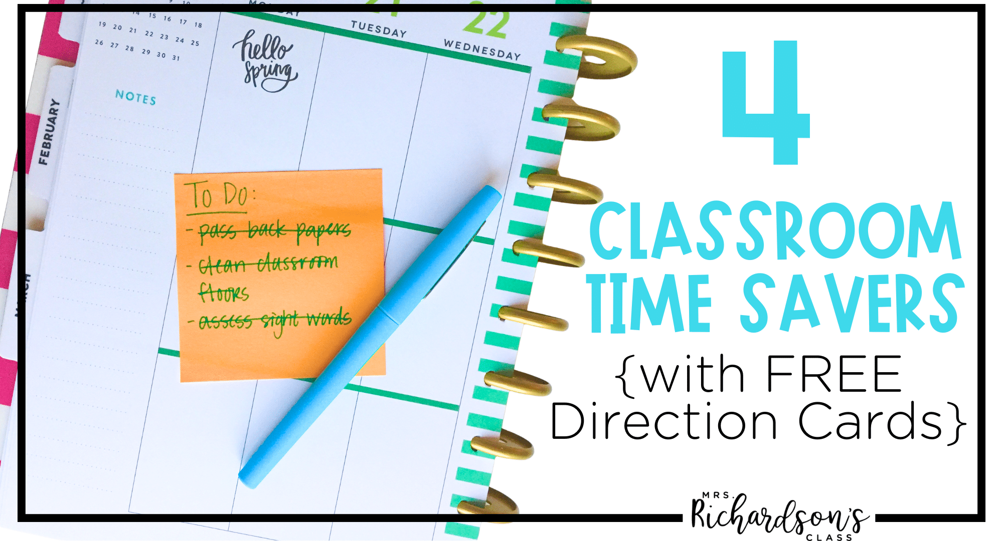 These 4 classroom time saving hacks are sure to help you keep your sanity in your classroom. From finding some extra time to practice skills, to classroom clean up, to saving your voice, you are sure to save classroom time!
