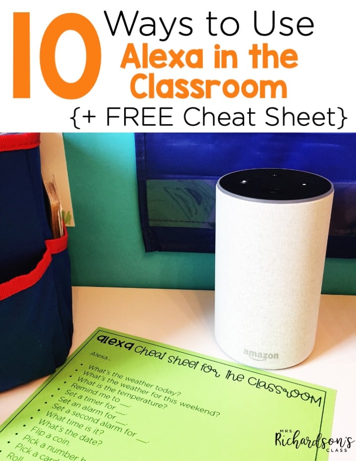 Using an Amazon Echo and having Alexa as your assistant is a great tool in the classroom! Read more to see these 10 ways you can use Alexa in the classroom. Don't forget to grab teh free Amazon Alexa cheat sheet!