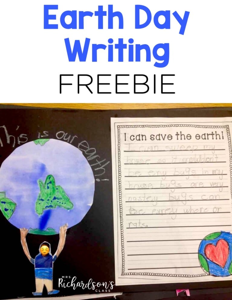 Get your students writing about how they will save the earth with this free writing template! Follow the directions provided to complete a crayon resist, too!