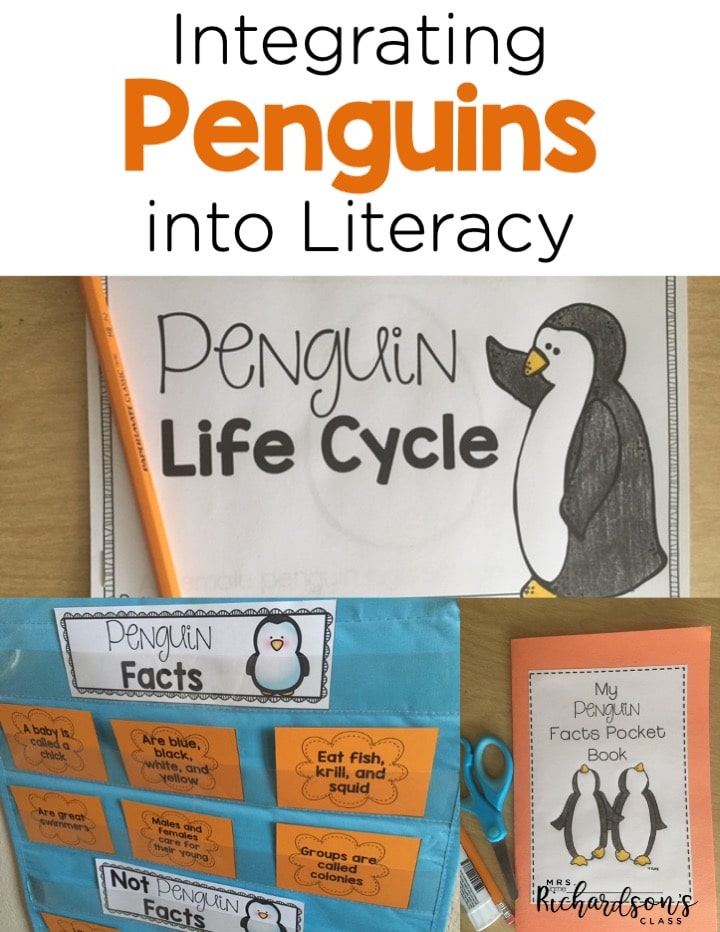 Integrating penguins into your literacy and science time is easy with these penguin activities for kindergarten and first grade! There's everything from anchor charts, printables, sorts, interactive notebook activities, and more! #allaboutpenguins #firstgrade