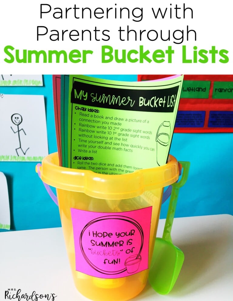 Partnering with parents is important as teachers! This end of year bucket list FREEBIE is great to help parents support what happened in the classroom throughout the summer!